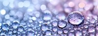 Water droplets on surface with colorful bokeh lights creating dreamy abstract background for wellness spa beauty cosmetics advertising design.