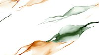 Abstract fluid art in green and copper tones with flowing watercolor effects on white background, elegant marble-like pattern for luxury design and home decor.