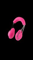 Bright pink over-ear headphones with metallic silver accents, isolated on transparent background. Ready for t-shirt designs, clipart, stickers, print-on-demand products, and sublimation projects.