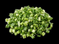 Chopped green onions isolated on transparent background, ready for culinary design, recipe graphics, cooking blogs, food packaging, and print-on-demand kitchen products.