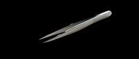 Stainless steel precision tweezers isolated on transparent background, ready for T-shirt design, clipart, stickers, print on demand, and sublimation projects.