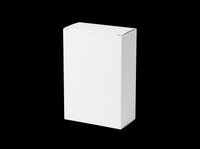 Blank white rectangular box isolated on transparent background, ready for packaging design, product mockups, t-shirt printing, sublimation, and print-on-demand applications.