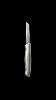 Stainless steel utility knife with ergonomic handle isolated on transparent background, ready for clipart, t-shirt design, print-on-demand, and sublimation projects.