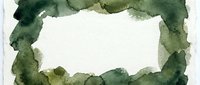 Watercolor green foliage border frame with organic leaves and botanical elements on white background for natural design projects and invitations.