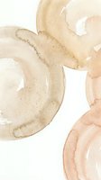 Abstract watercolor circles in warm beige and peach tones on white background for modern interior design and artistic projects.