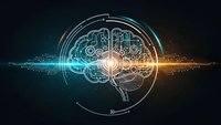Digital brain with circuit patterns and glowing neural networks representing artificial intelligence and machine learning technology for futuristic concepts.