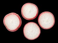Radish slices isolated on transparent background, ready for clipart, t-shirt design, stickers, print-on-demand products, and sublimation projects.