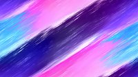 Vibrant diagonal brush strokes in pink, purple and blue create dynamic motion effect with textured paint marks and blended color transitions on abstract background.
