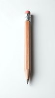 Wooden pencil with pink eraser and metal ferrule isolated on white background, ready for design use on stationery, education, and office projects.