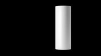 Blank white cylindrical product mockup isolated on transparent background, ready for branding, packaging design, sublimation, print-on-demand, and commercial applications.