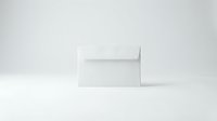White blank envelope on clean minimalist surface for corporate correspondence, mailing templates, business communications and stationery mockup designs.