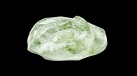 Crushed green glass or ice isolated on transparent background, ready for design use in t-shirts, stickers, sublimation, print-on-demand products and digital crafts.