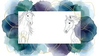 Watercolor floral frame with unicorn illustrations and blank space for text, fantasy border design for invitations and greeting cards.