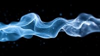 Ethereal blue smoke wave with glmystical atmospheric effect. Suitable for abstract design projects.