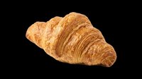 Freshly baked croissant isolated on transparent background, ready for bakery designs, food packaging, menus, and print-on-demand products.
