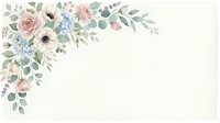 Watercolor floral corner arrangement with roses, hydrangeas, anemones and eucalyptus leaves on cream background. Perfect for wedding invitations and greeting cards.