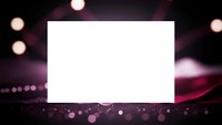 White blank frame mockup on purple bokeh background with warm lights for presentation and design showcase.