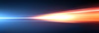 Glowing light trails with blue and orange streaks creating dynamic motion effect against dark background, abstract speed concept for technology designs.