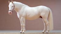 Majestic white horse standing in profile against brown background, showcasing elegant proportions and graceful posture for equestrian, veterinary, or nature themes.