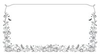 Autumn harvest border frame with pumpkins, gourds, and fall foliage on white background. Isolated design element suitable for invitations, cards, and seasonal marketing materials.