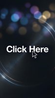 Dark glossy button with Click Here text and cursor icon on bokeh background, for web banners, ads, and digital call-to-action designs.