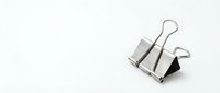 Metallic binder clips isolated on white background, ready for office and stationery design projects, presentations, and educational materials.