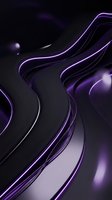 Flowing purple neon lines with glowing light effects on dark background, suitable for modern tech, gaming, and digital design projects.