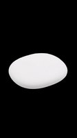 White oval dome shape isolated on transparent background, ready for design use on t-shirts, clipart, stickers, print-on-demand products and sublimation projects.