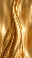 Smooth golden waves with flowing curves and metallic sheen create an elegant abstract background suitable for luxury branding, web design, and premium product presentations.