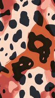 Abstract animal print pattern in coral pink and black shades creates modern organic shapes. Seamless repeat design for fashion and interior decor applications.