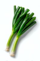 Fresh green leeks isolated on white background, showing whole vegetables with roots and dark green tops. Clean minimalist food photography for cooking and recipe use.