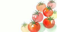 Fresh ripe tomatoes in watercolor style on white background. Organic vegetables for healthy cooking and nutrition concepts. Isolated design element.