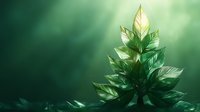 Young green plant sprouting with fresh leaves against soft blurred background symbolizing growth, new life and environmental sustainability concepts.