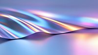 Smooth flowing metallic waves with iridescent blue, purple, and gold reflections creating abstract modern background for luxury design and presentations.