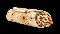 Delicious wrapped burrito filled with fresh vegetables and protein on transparent background, ready for menu design, food packaging, restaurant marketing, print-on-demand products and culinary graphics.