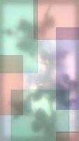 Abstract geometric composition with overlapping translucent rectangles in soft pastel tones of mint green, blush pink, lavender, and cream, creating a modern, minimalist design suitable for backgrounds and contemporary graphics.