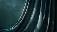 Elegant dark teal fabric drapes with soft folds and gentle curves creating dramatic shadows and highlights against deep mysterious background. Suitable for luxury design projects.
