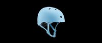 Light blue skateboard helmet isolated on transparent background, ready for stickers, print on demand, T-shirt design, clipart, and sublimation projects.