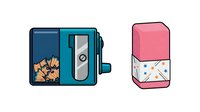 Lunch box with cookies and thermos drink container, isolated on white background, ready for design use on merchandise, packaging, and educational materials.