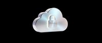 Cloud storage security icon with padlock symbol isolated on transparent background, ready for web design, app interfaces, software UI, digital marketing materials, and tech-related graphics.