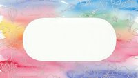 Colorful watercolor background with white oval frame for text overlay, featuring rainbow gradient paint strokes and artistic textures for creative design projects.