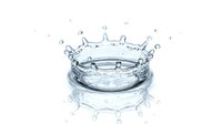 Water drop crown splash frozen in motion on white background, showing liquid dynamics and pure transparency for nature and science use.