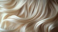 Luxurious platinum blonde wavy hair texture with soft flowing curves and highlights creating an elegant natural pattern background for beauty and fashion designs.