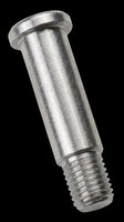 Stainless steel shoulder bolt isolated on transparent background, ready for clipart, print on demand, stickers, T-shirt design, and technical illustration use.