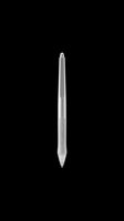 Sleek silver stylus pen isolated on transparent background, ready for digital design, t-shirt graphics, clipart, stickers, and print-on-demand products.