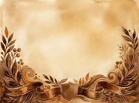 Ornate vintage border with decorative flourishes, scrolls, and botanical elements on aged parchment background. Suitable for certificates, invitations, and formal designs.