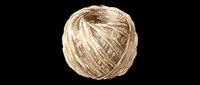 Coiled natural twine ball isolated on transparent background, ready for craft, packaging, and design projects including t-shirt designs, clipart, and print-on-demand products.