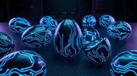 Futuristic glowing brain network with neon blue circuit patterns on dark digital background for technology and artificial intelligence concepts.