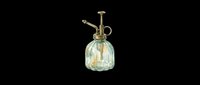 Vintage brass plant mister with faceted glass bottle, isolated on transparent background. Ready for design use on t-shirts, clipart, stickers, print-on-demand products, and sublimation projects.
