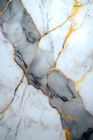 Luxurious white and gray marble texture with golden veins creating an elegant natural stone pattern. Suitable for luxury interior design backgrounds.